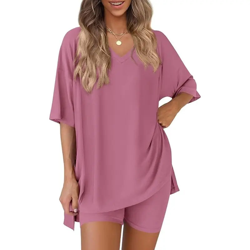 Nawki - Bamboo Soft Lounge Set - (V Neck)
